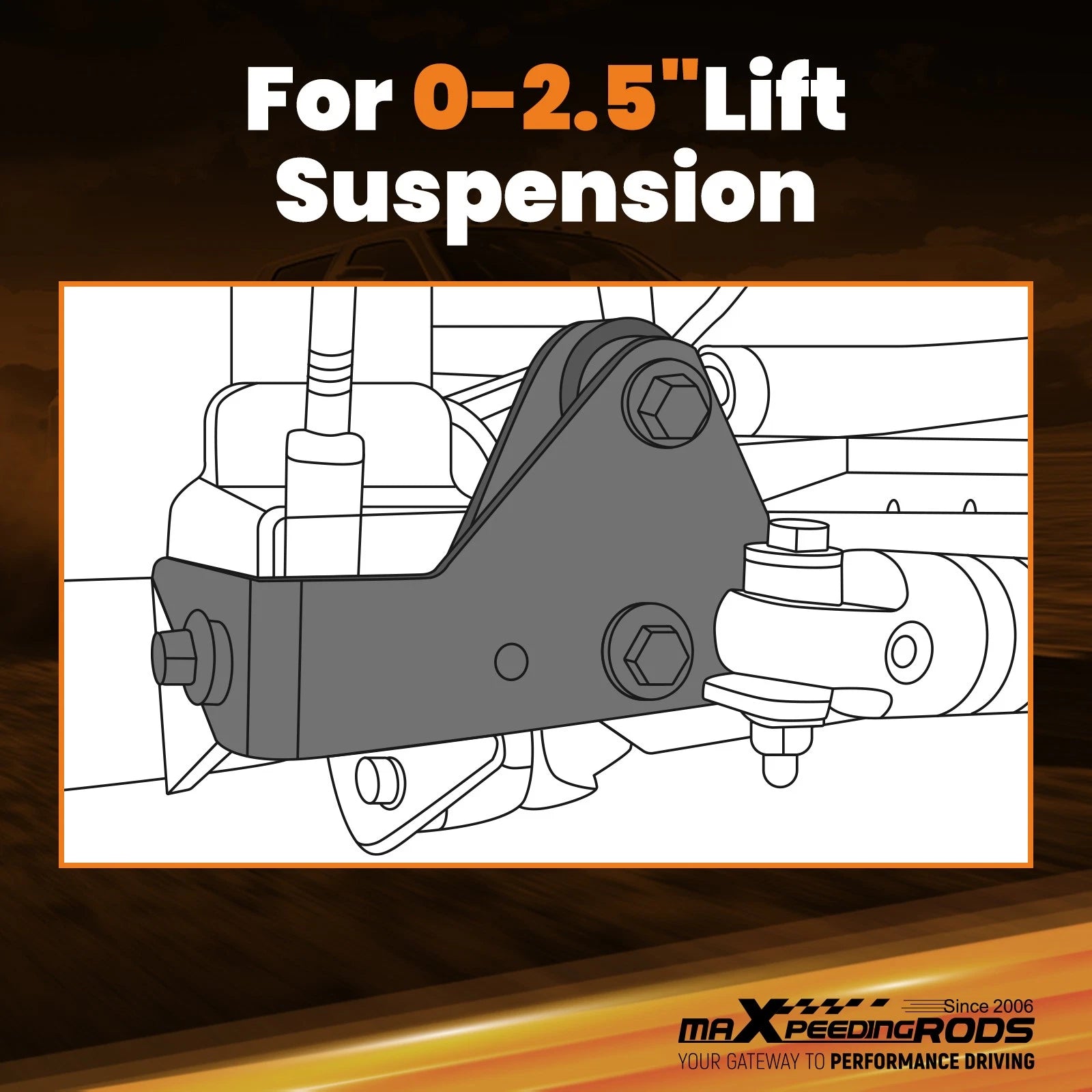 Front Track Bar Drop Bracket for Ford Super Duty F250 F350 (2008–2024)