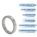 6808ZZ Deep Groove Ball Bearing for Scooter Skateboard Wheel (P5, 40x52x7mm)