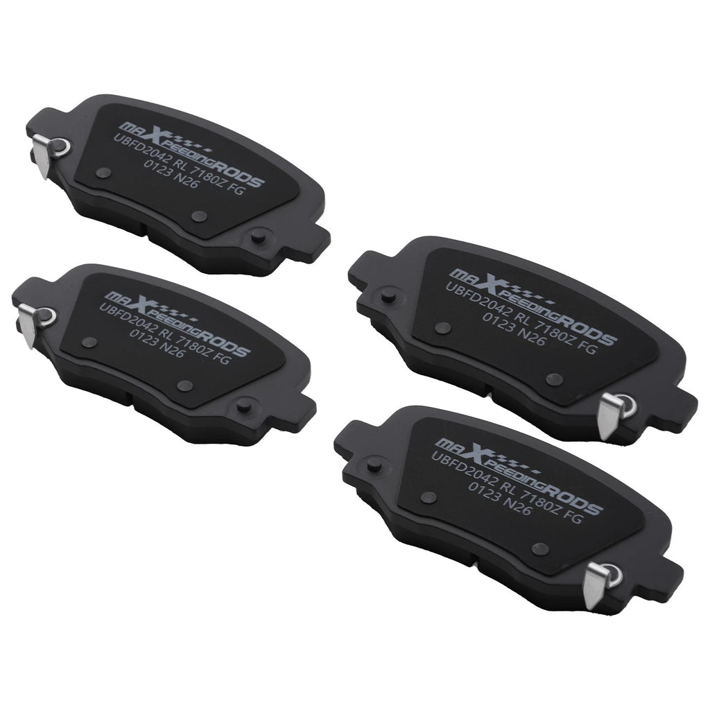 Set of 4 Rear Ceramic Brake Pads for Chrysler 200 (2015–2017) Fiat 500X (2016–2023)