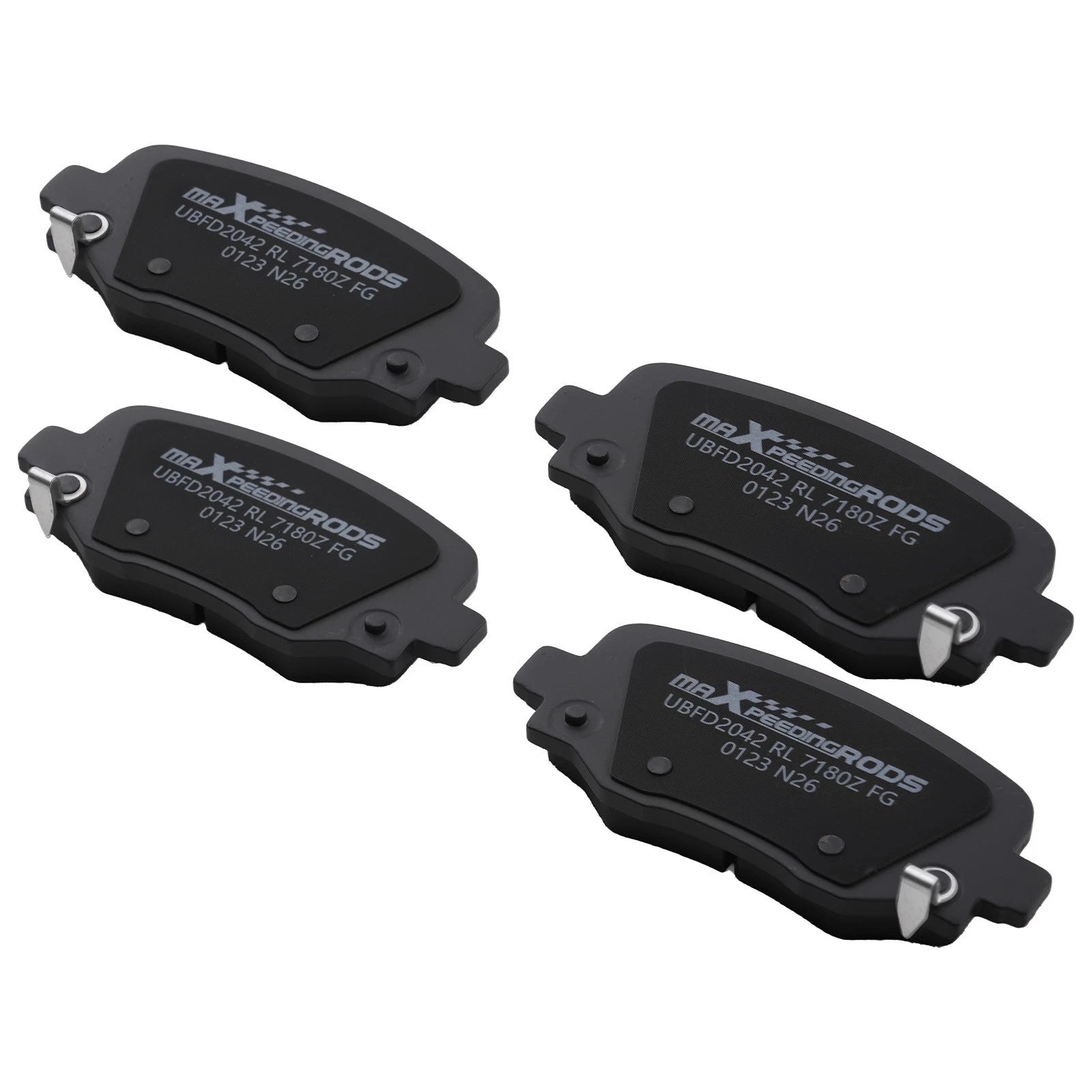 Set of 4 Rear Ceramic Brake Pads for Chrysler 200 (2015–2017) Fiat 500X (2016–2023)