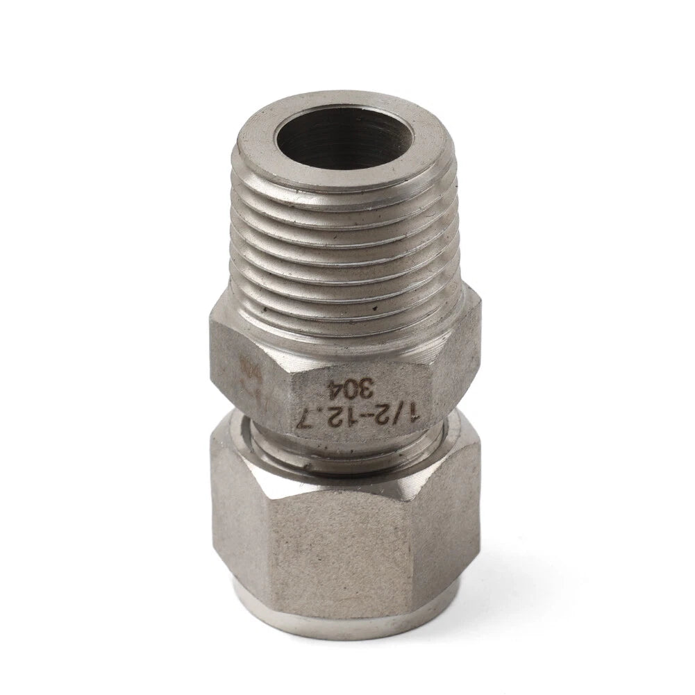 Compression Tube Fitting 1/2 NPT Male x Ф1/2 Tube OD (Set of 2)