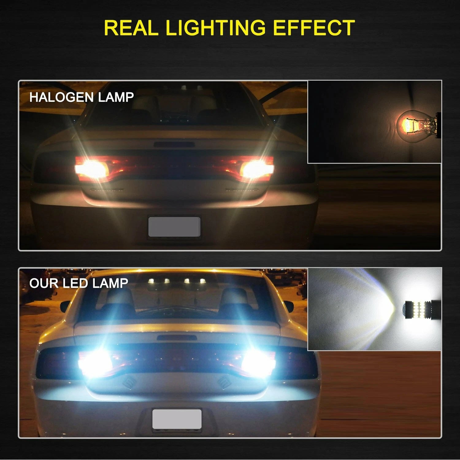 Set of 4 LED Tail Brake Stop Backup Reverse Light Bulbs for Various Models (YYYY–YYYY)