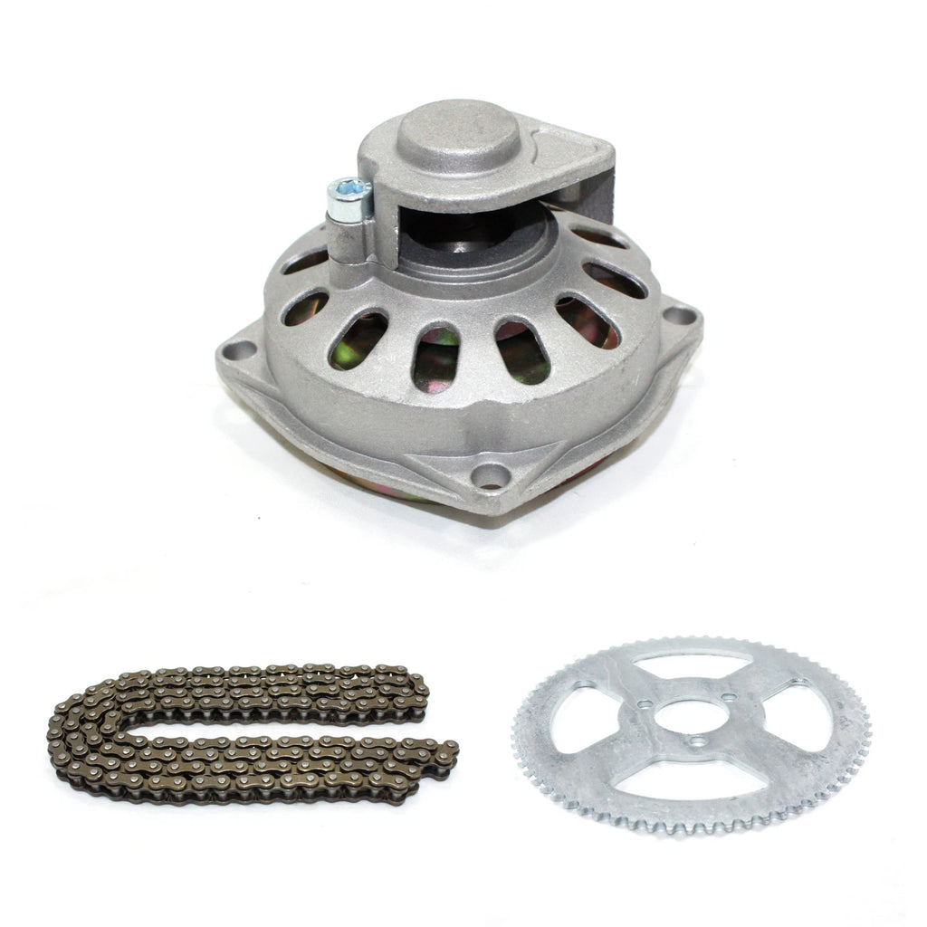 Clutch Drum Bell Housing + Chain + Sprocket for 49cc Pocket Quad ATV