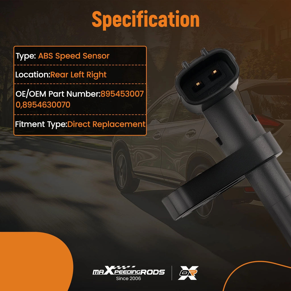 2X Rear ABS Speed Sensor for Lexus GS300/IS250/IS350 (2006-2015)