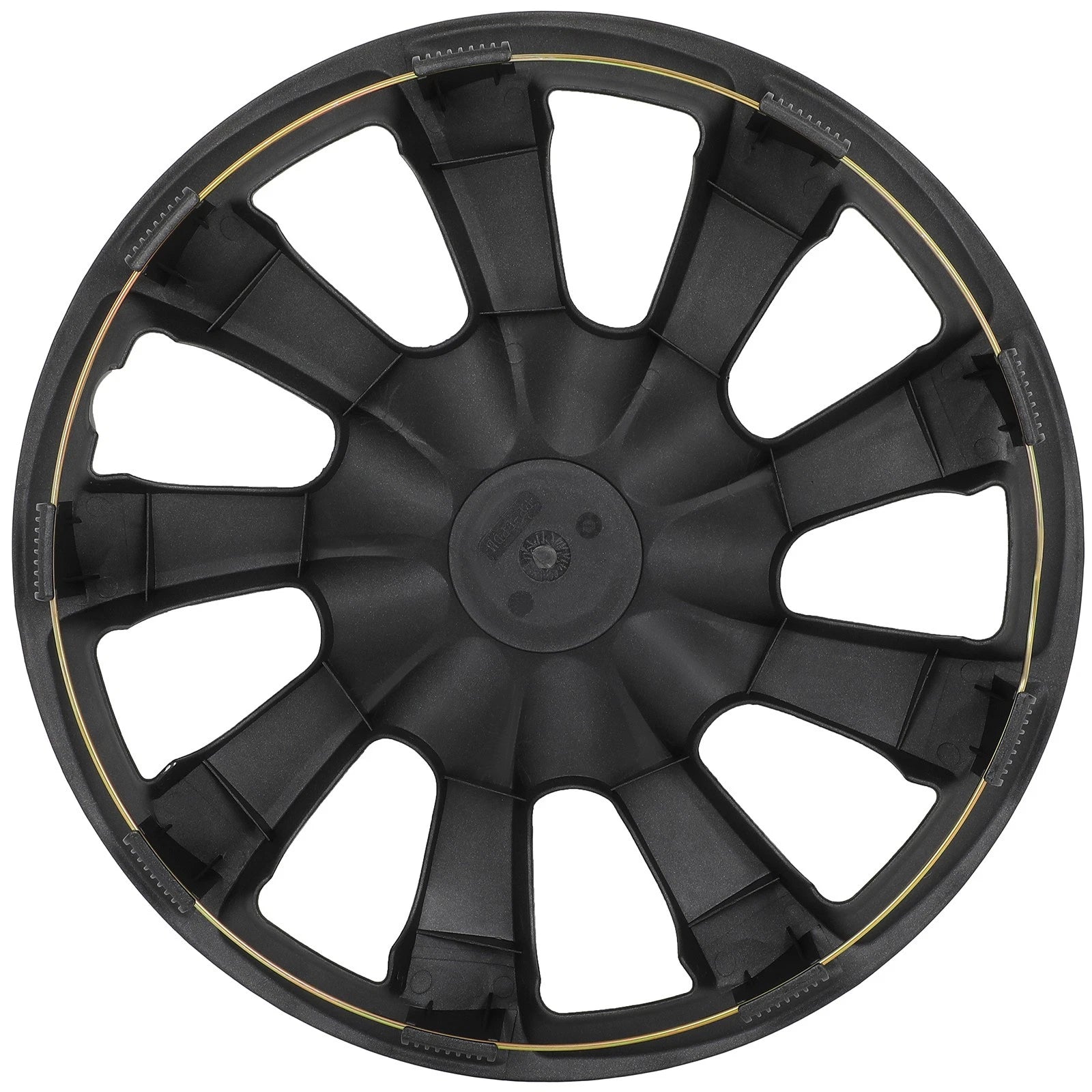 Set of 4 Wheel Hub Caps for Universal Vehicles (16", Black & Silver)
