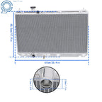 3 Rows Aluminum Radiator for Honda Civic 1.8L 2.4L (2012–2015)