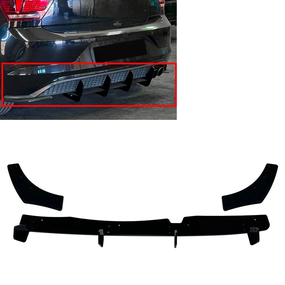 Rear Bumper Lip Diffuser Spoiler for VW Polo (2019-2021)
