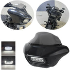 Headlight Fairing Windshield w/ LED Lamp for Harley Softail Fat Bob (2018-2023)