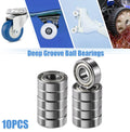 10pcs 6x15x5mm Double Metal Shield Ball Bearings 696-ZZ
