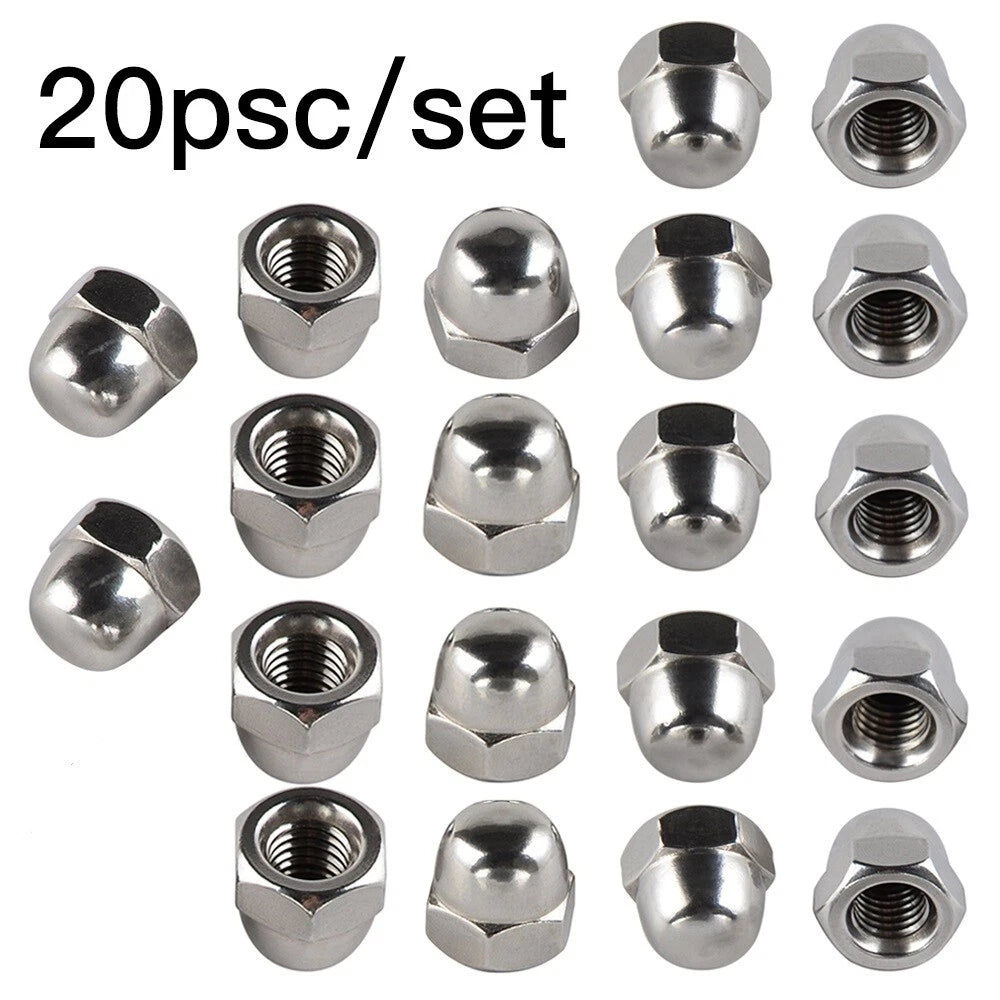 Set of 20 Acorn Cap Cover Plug Nuts for Honda Kawasaki Yamaha (M101.25)