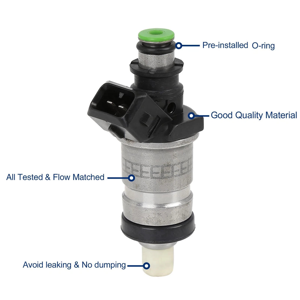 Set of 4 Flow Matched Fuel Injectors for Honda Civic 1.5L (1992–1995)