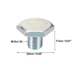 Set of 1 M10x1.25 Oil Drain Plug with Washer 1146063 for Ford