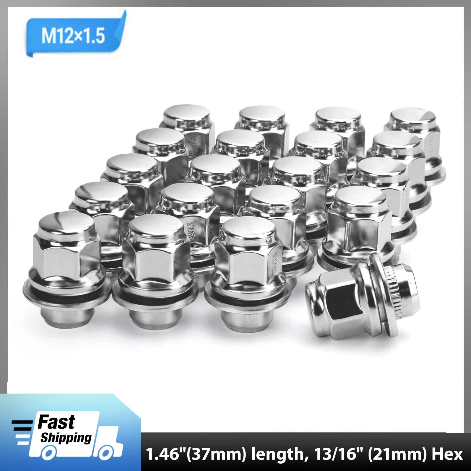 M12x1.5 Lug Nuts for Toyota Camry Tacoma Highlander Corolla (2010–2023)