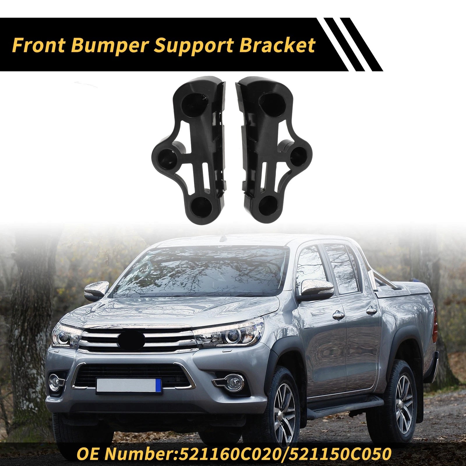 Pair Front Bumper Support Bracket for Toyota Tundra (2007–2013) No. 521160C020