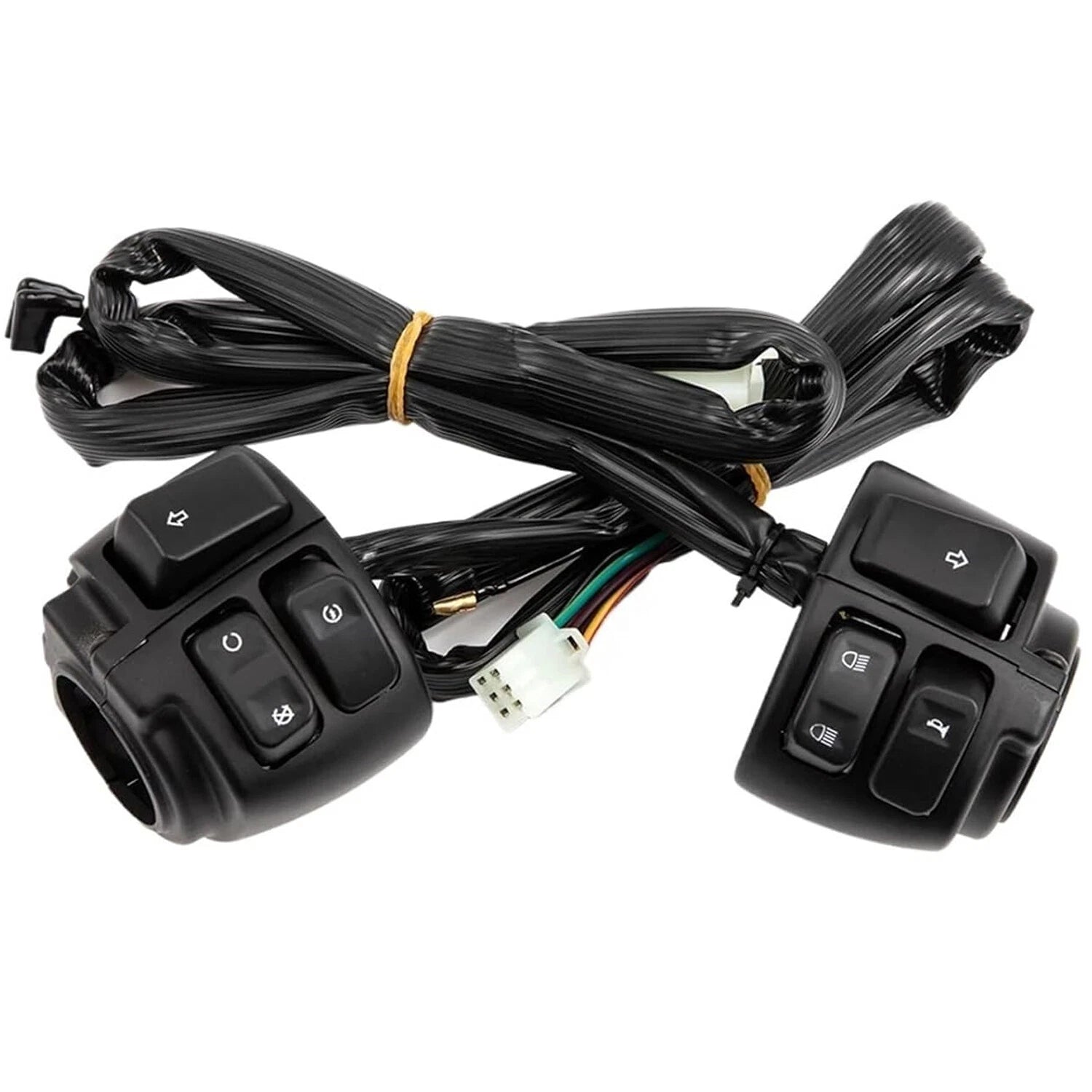 Handlebar Control Switches + Wiring Harness for Harley Sportster Dyna (1996–2012)