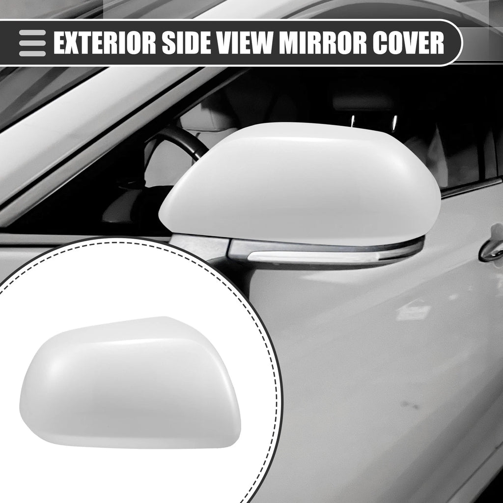 Right Side Mirror Cover Cap for Toyota Highlander (2009–2014) ABS White