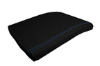 Console Lid Jump Seat Cover for Ford F150 (2004–2008) Carbon Fiber Blue Stitch