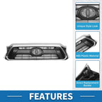 Front Hood Bumper Grille for Toyota Tacoma (2012) Chrome Silver Black