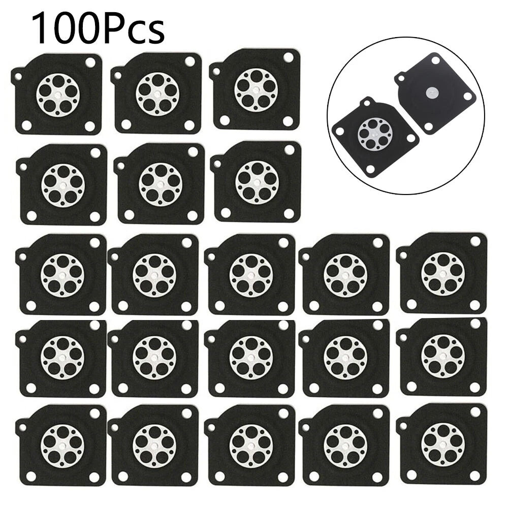 100Pcs Carburetor Metering Diaphragm for ZAMA C1U A015010 (Garden Repair)