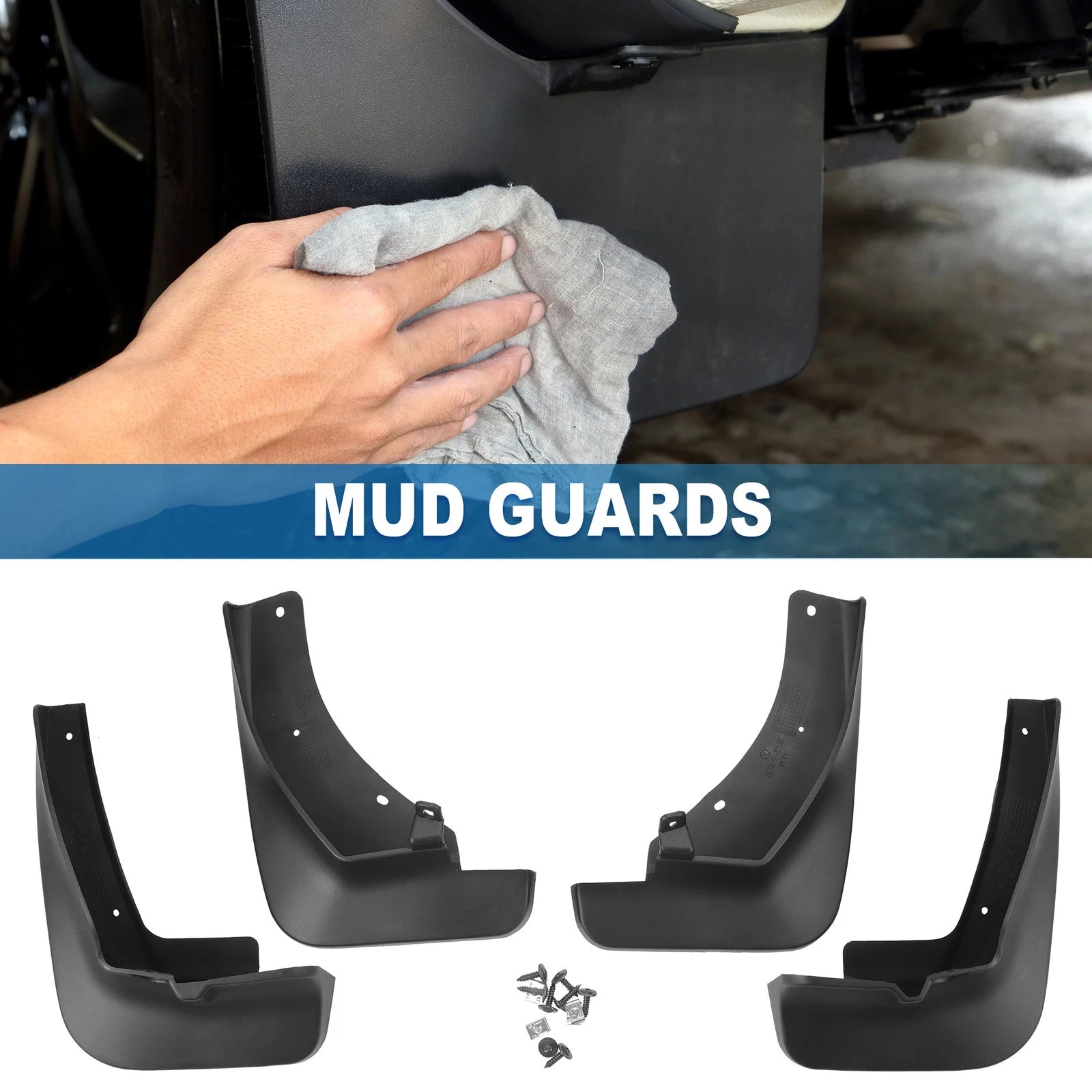 Set of 2 Front & Rear Mud Flap Splash Guards for Nissan Kicks P15 (2016–2023)