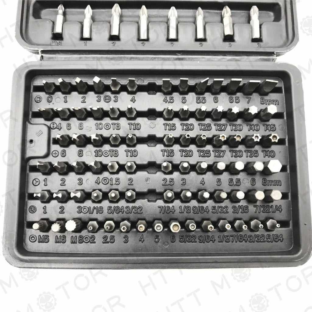 Set of 100 Torx Hex Security Bit Set for