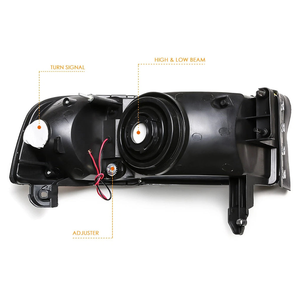 C-Shape LED DRL Sequential Turn Signal Projector Headlights for Silverado (2007–2014)