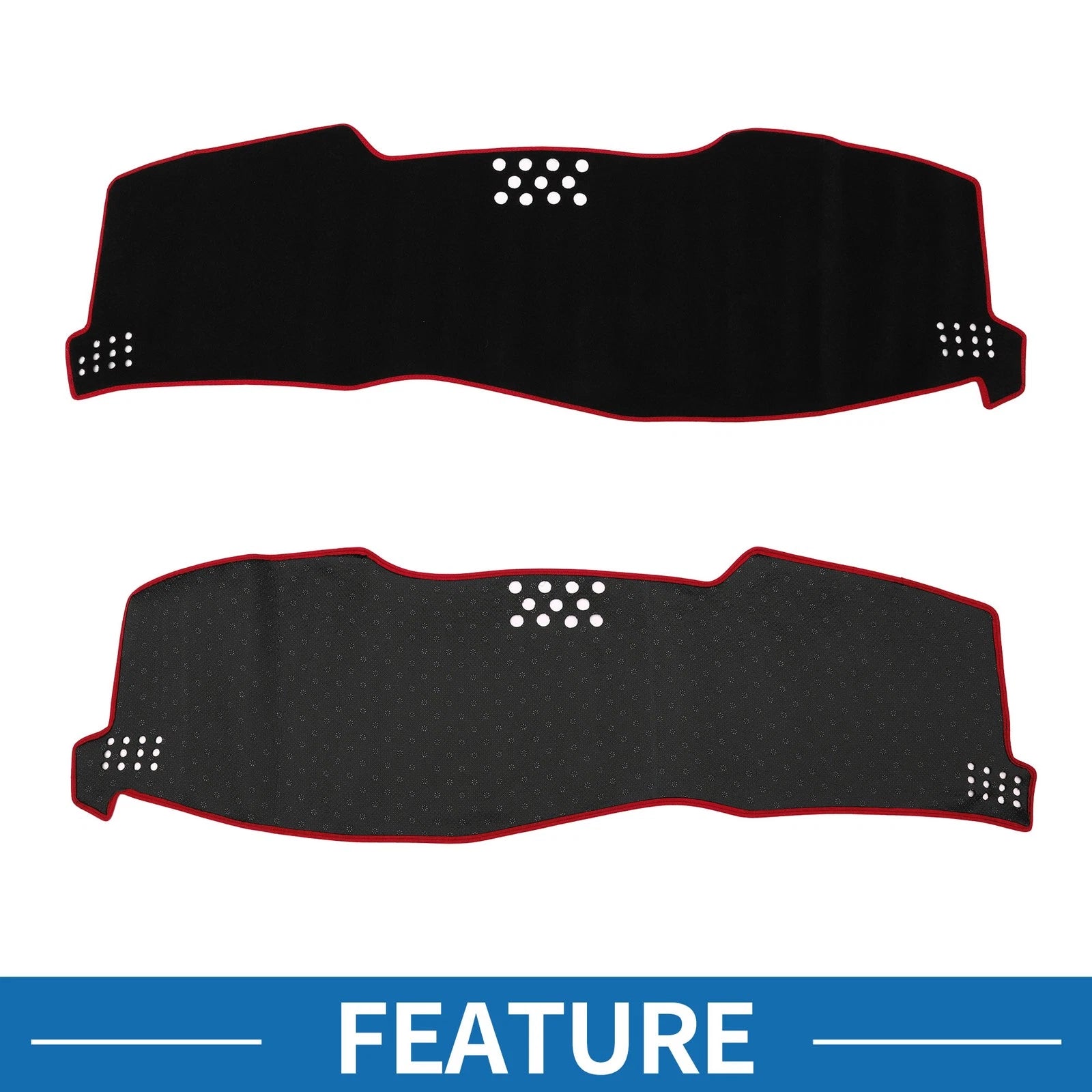 Dashboard Cover Mat for Toyota Avalon (2005–2010) Black Red