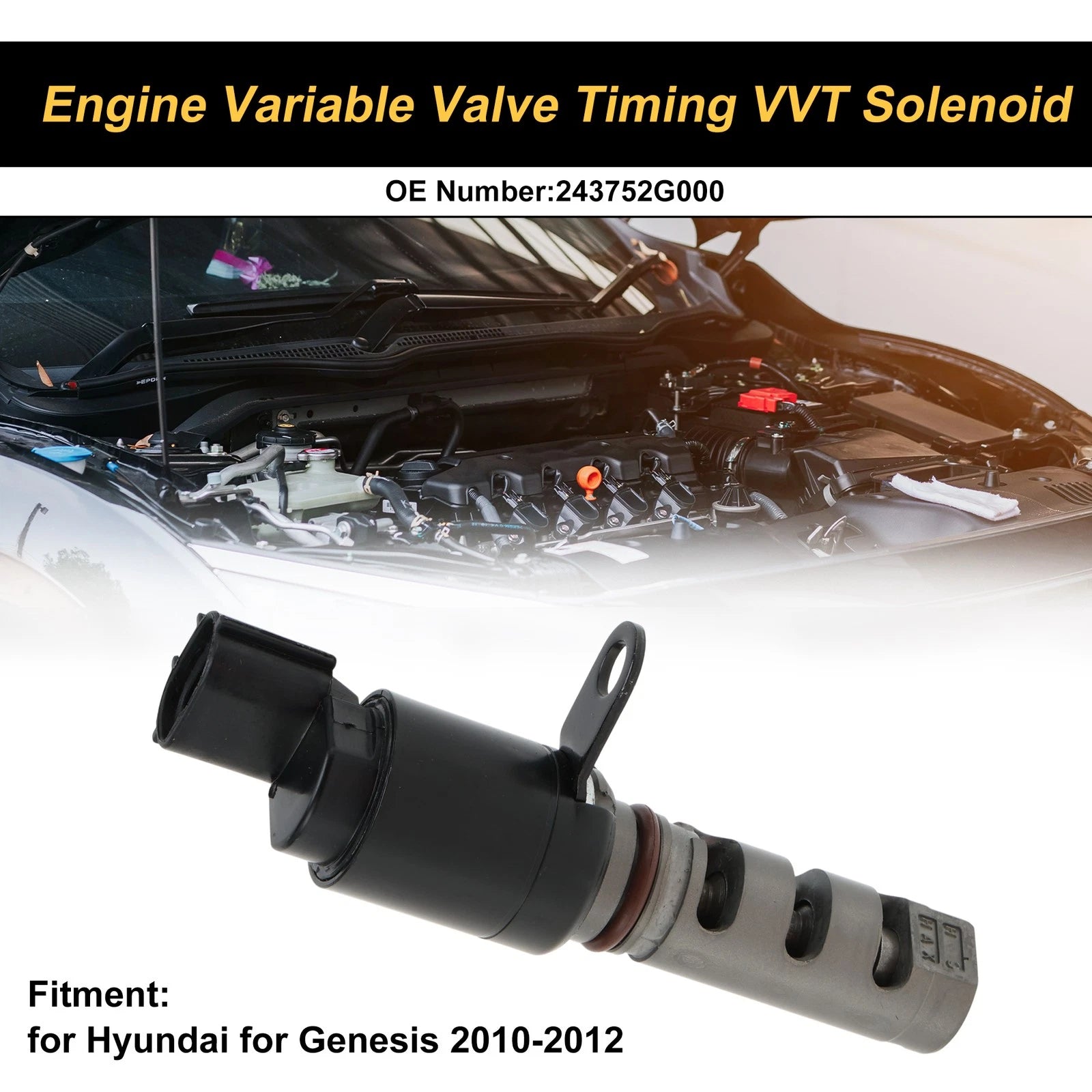Engine Camshaft Oil Control Valve for Hyundai Genesis (2010–2012) No. 243752G000
