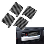 Inner Door Handle Bowl Cover Trim for Toyota Tundra (2014–2021) Carbon Fiber Black