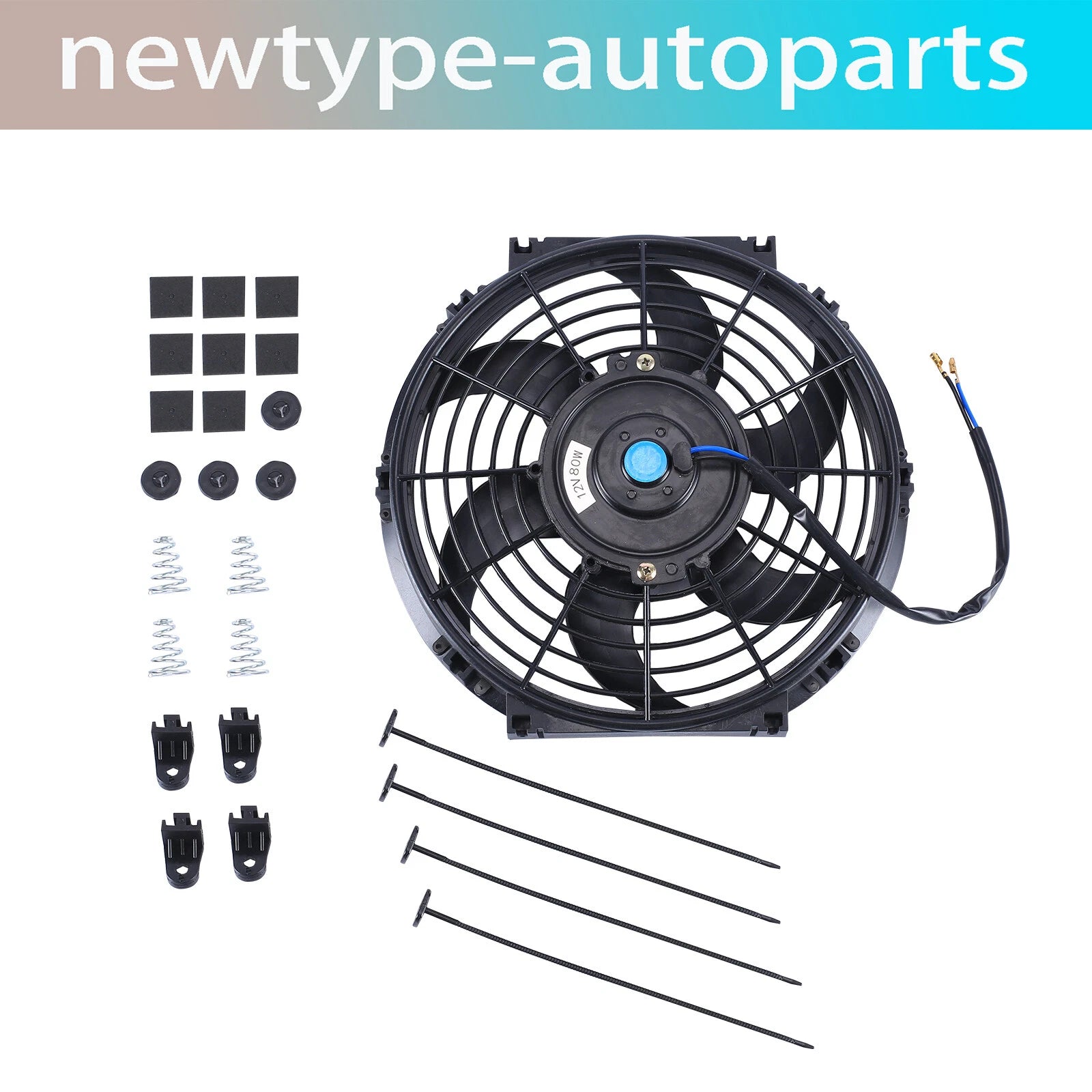 10" Slim Electric Radiator Cooling Fan Kit 12V