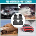 Set of 4 TPE Rubber All Weather Floor Mats for Nissan Sentra (2014–2019)