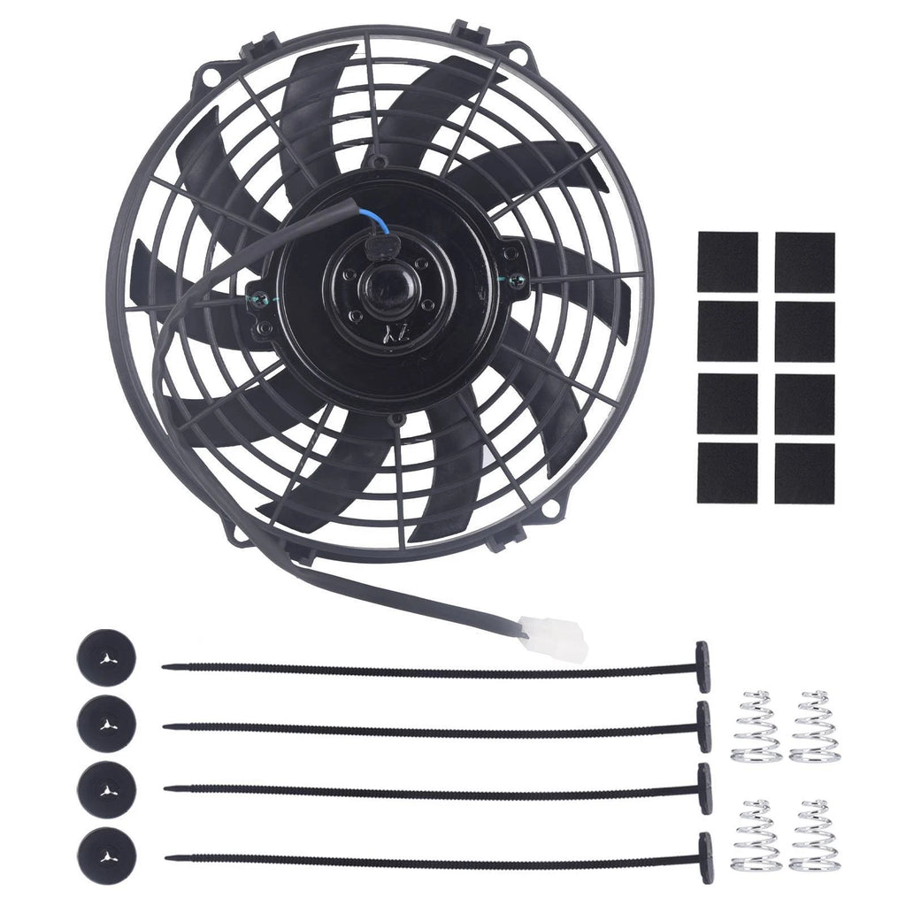 9'' Electric Curved Radiator Cooling Fan Mount Kit Universal
