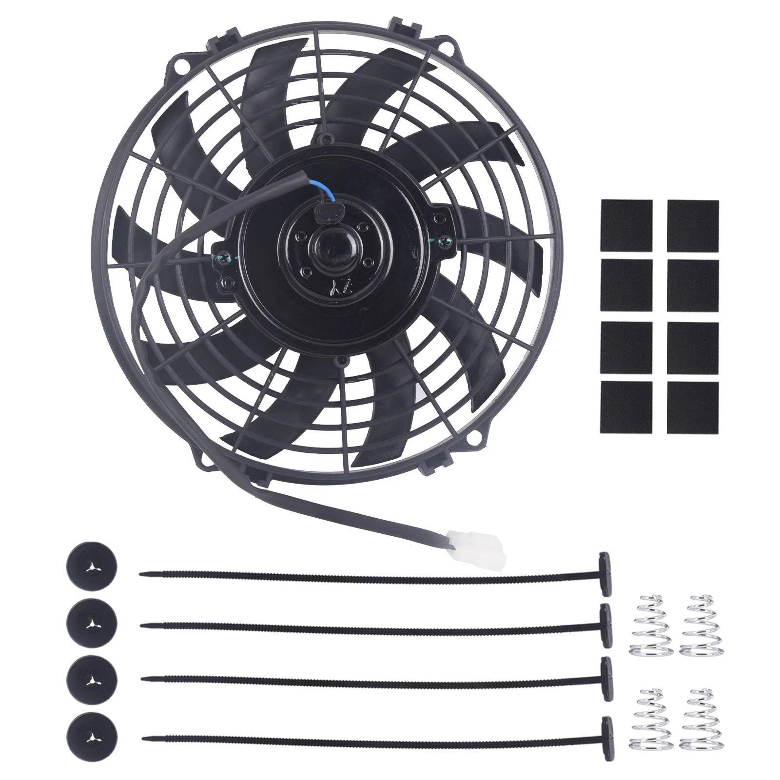 9'' Electric Curved Radiator Cooling Fan Mount Kit Universal