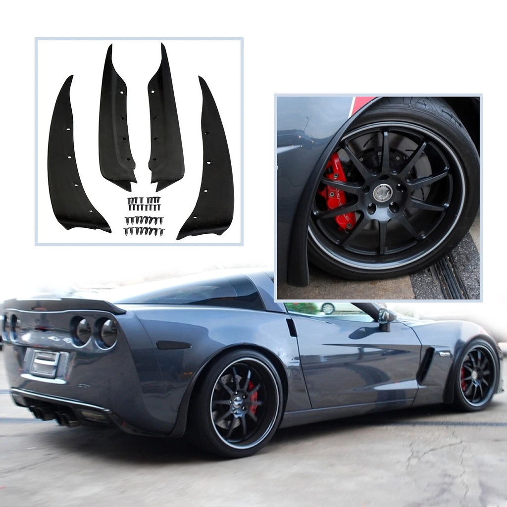 Set of 4 Molded Splash Guards for Chevrolet Corvette (2005–2013)