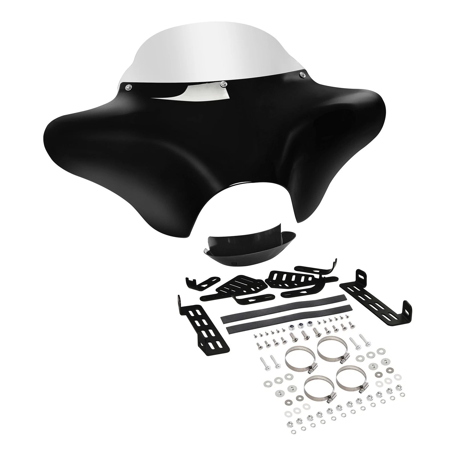 Vivid Black Front Outer Batwing Fairing for Suzuki VL800K1 (2001–2004)