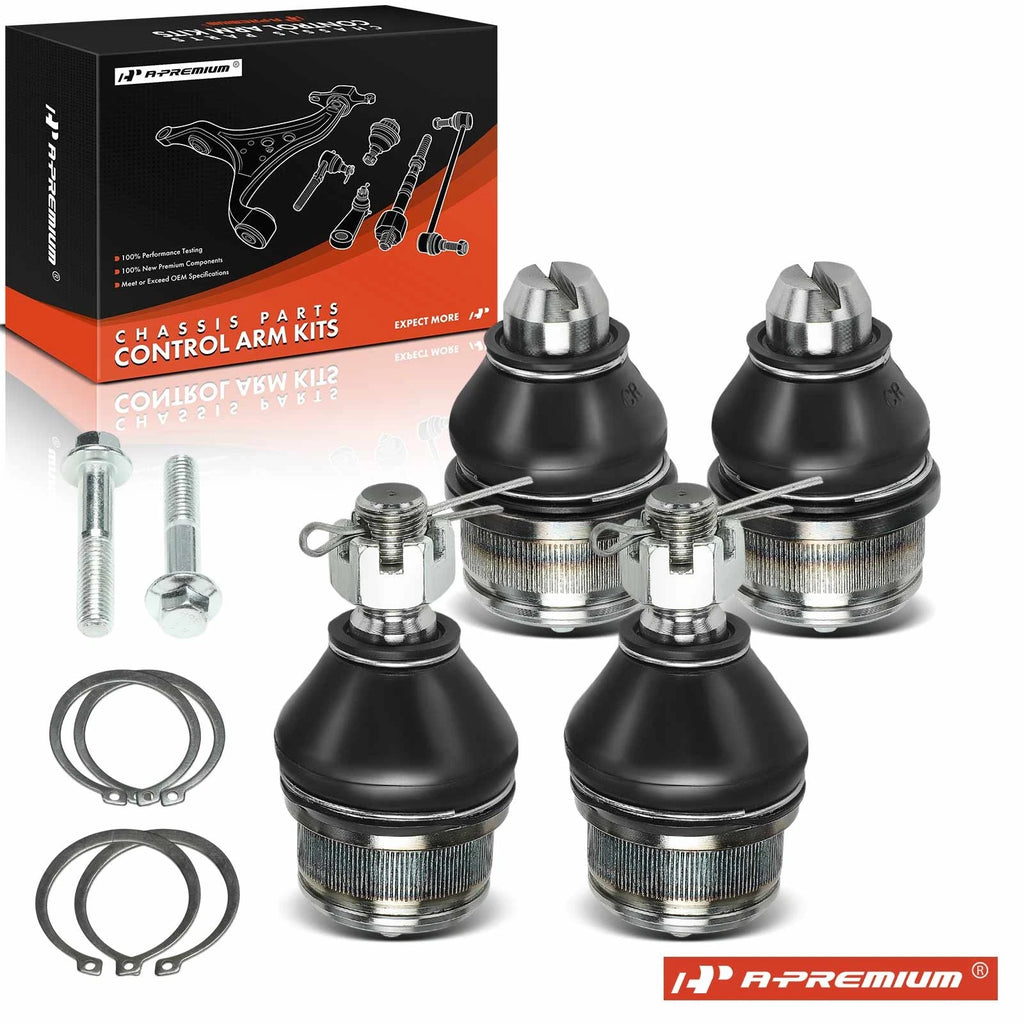 Set of 4 Front Upper & Lower Ball Joints for Ford E150 (2000–2014)