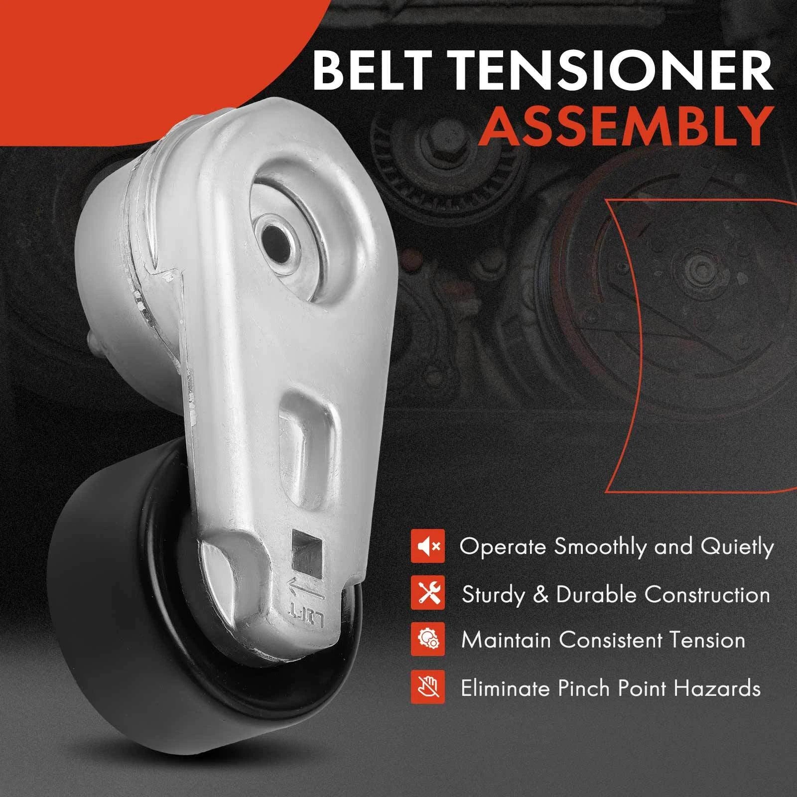 Belt Tensioner with Pulley for Ford F-250 Super Duty F-350 Super Duty (2008–2010)