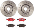 Front Brake Disc Rotors & Ceramic Pads Kit for Mercedes W211 E350 E500 E550 (2003–2009)
