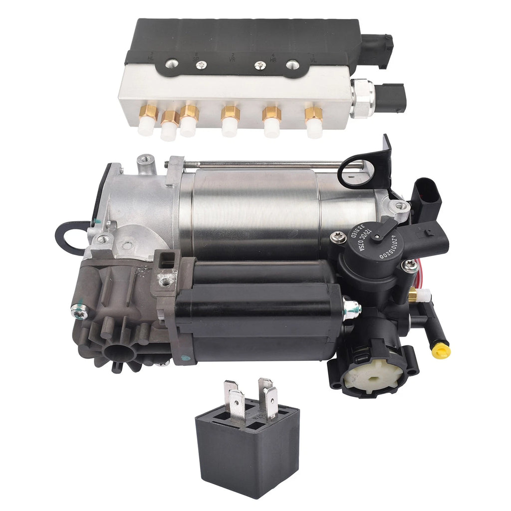 Air Suspension Compressor Pump + Valve Block for Mercedes W220 (1999-2006)