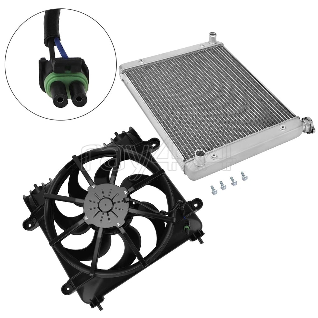 Aluminum Radiator & Cooling Fan for Polaris Ranger XP 1000 (2017–2025)