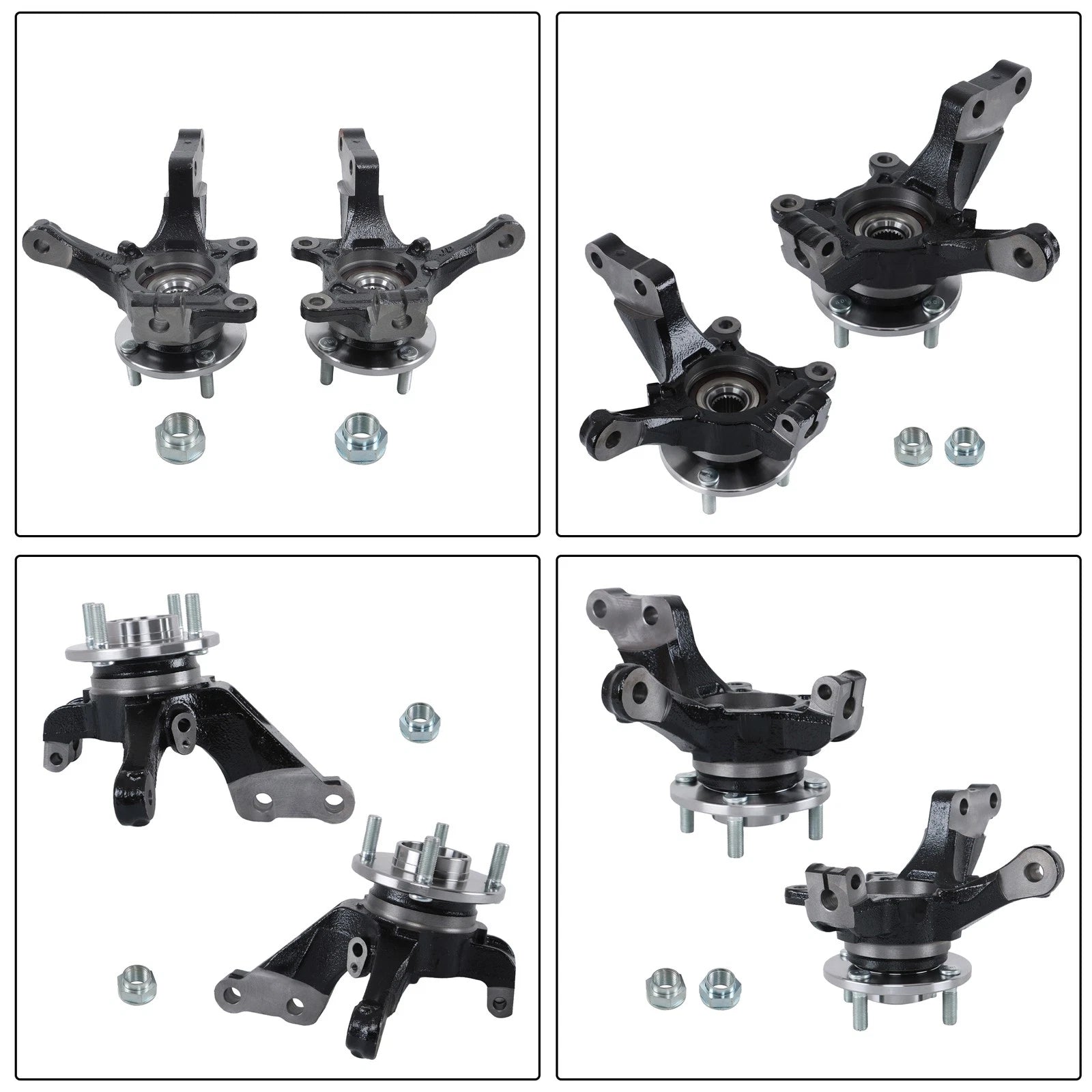 2X Front Knuckle & Wheel Hub Bearings for Nissan Versa Note (2014-2019)