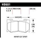 Set of 2 Brake Pads for Infiniti Q70L Q50 Q60 370Z