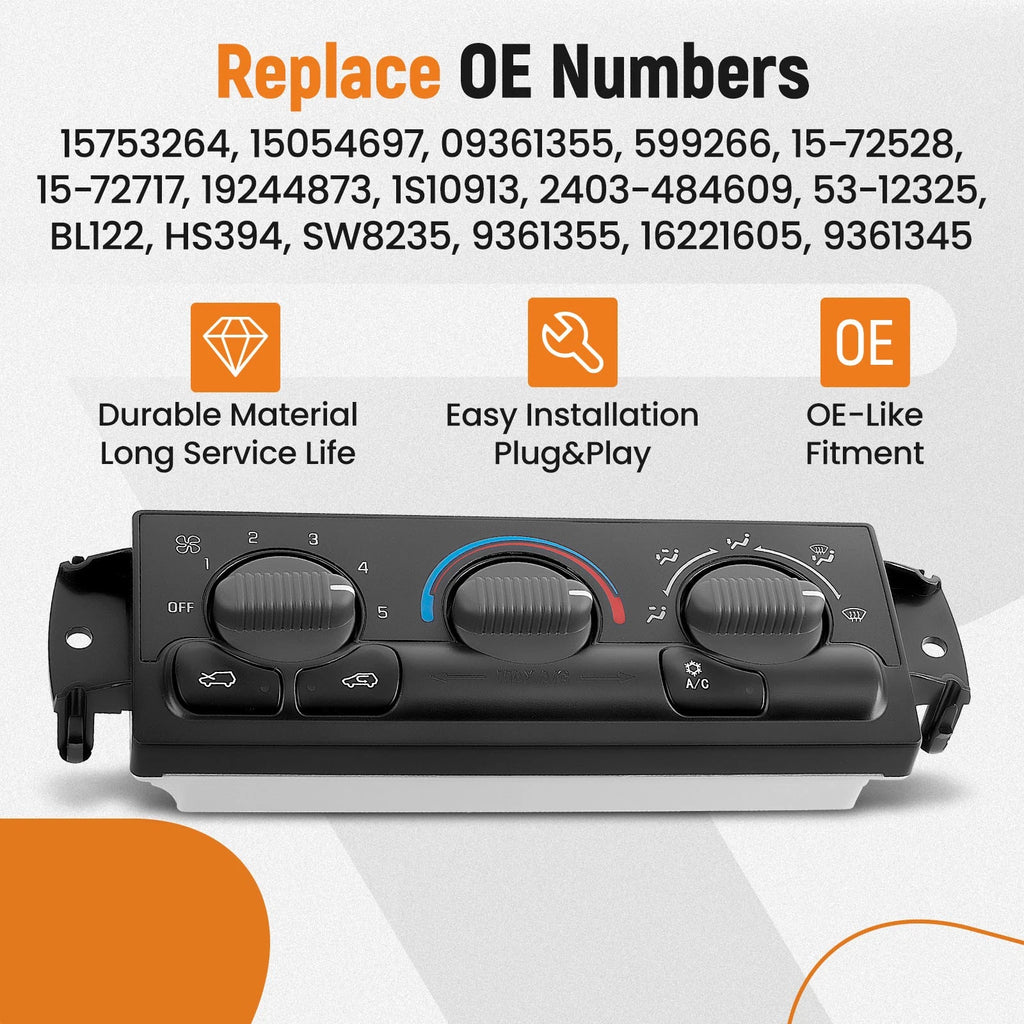 AC Climate Control Module for Chevy Silverado Avalanche 1500 2500 (2002) 599-266