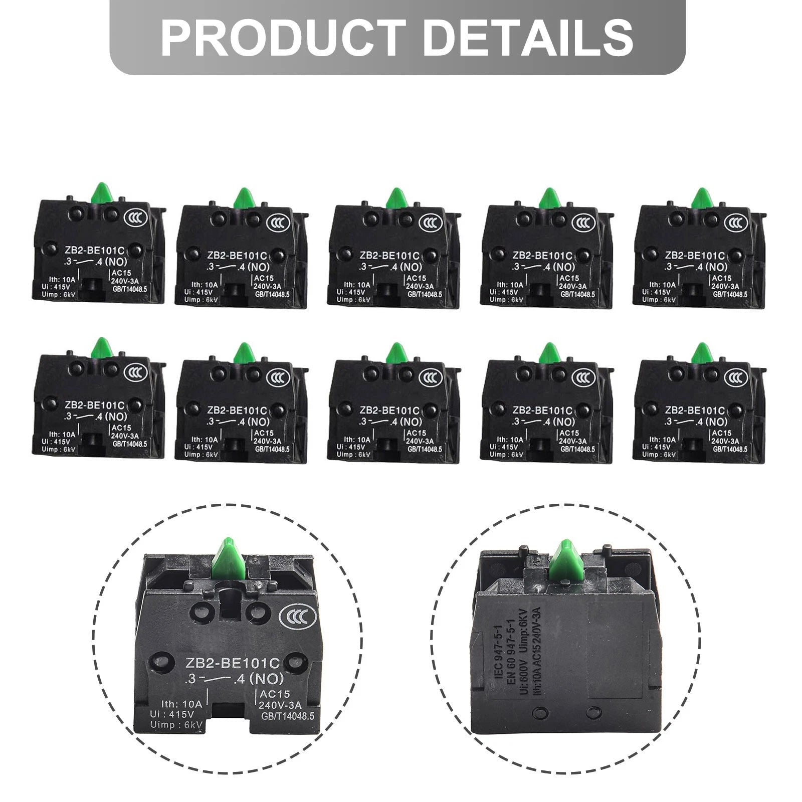 Push Button Joystick Switch ZB2BE101C for Various Applications (10A 600V)