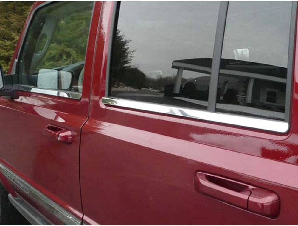 4pc. Luxury FX Chrome Window Sill Trim for 2006-2010 Jeep Commander