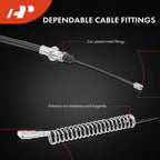 2X Rear Parking Brake Cables for Chevy Silverado 1500 GMC Sierra 1500 (2007–2018)