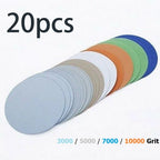 Set of 20 Sanding Disc Paper for Car Polishing and Wood Finishing