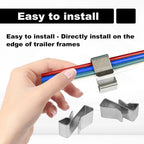 25 Pack Trailer Wire Clips Stainless Steel for Organizing Trailer Frame Wires