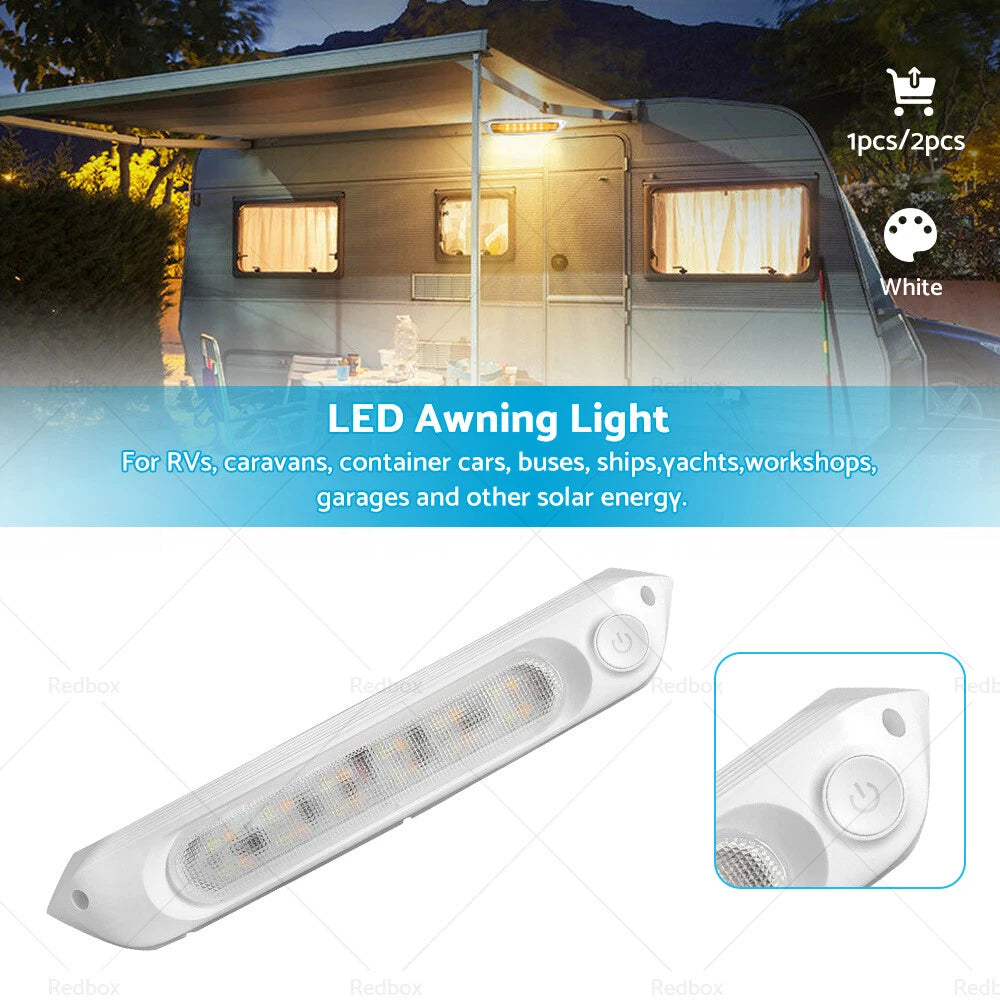 Dual LED Bug Light for RV Camper (12V) - Amber/White 287mm