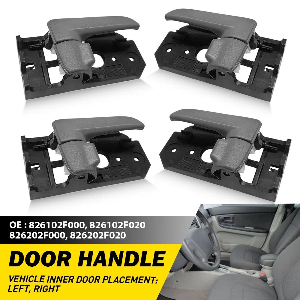 Set of 4 Interior Door Handles for Kia Spectra (2004–2009)